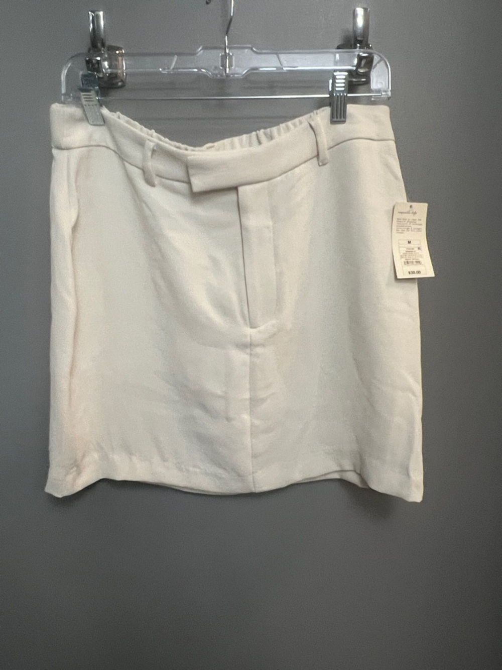 a new day Cream Mini Skirt